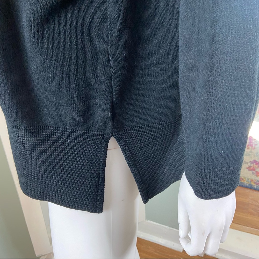 Vintage 80s 90s 1045 Park Black Cowl Neck Sweater turtleneck XLarge XL - Picture 5 of 9